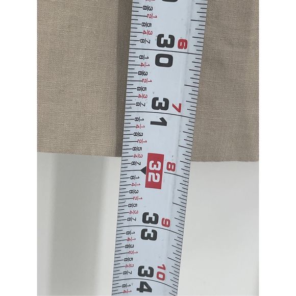 Calvin Klein Blazer Men Large 44R Beige Tan Linen Blend 2 Button Sport Coat - Picture 4 of 11